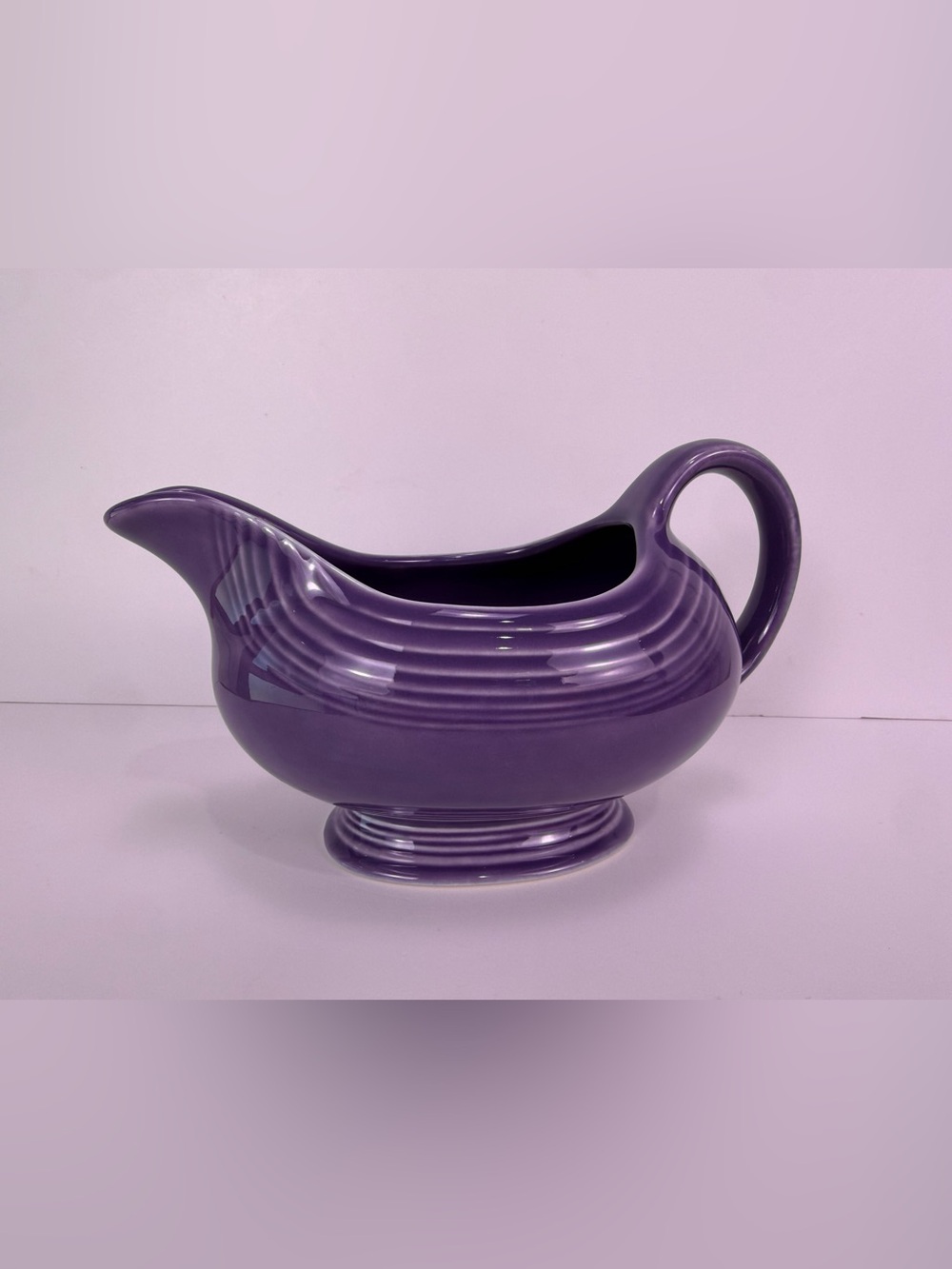 Vintage Fiesta Ware Homer Laughlin Lilac Gravy Boat Retired Purple Fiestaware